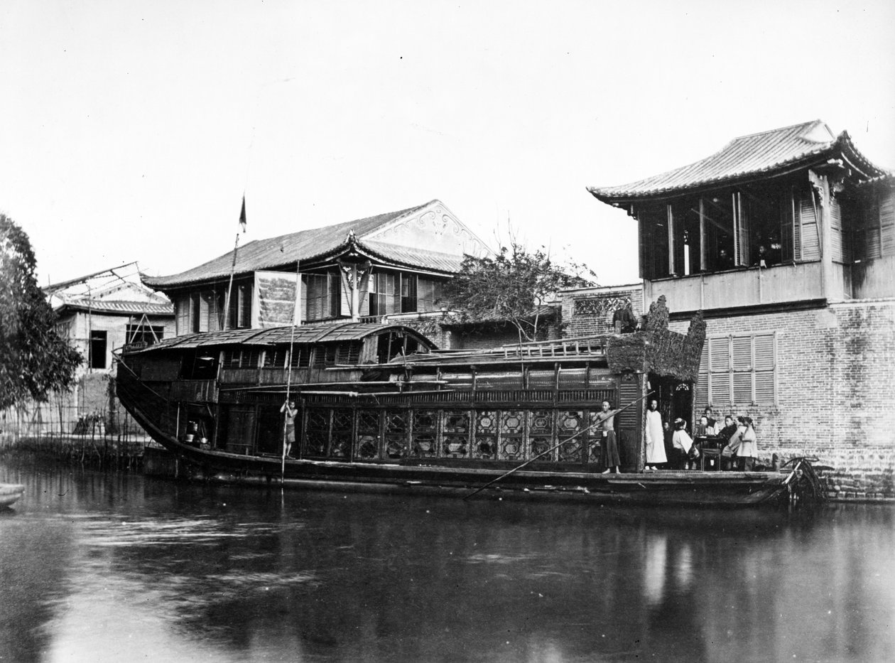 Blomsterbåt, kanton, ca. 1880-tallet av European Photographer