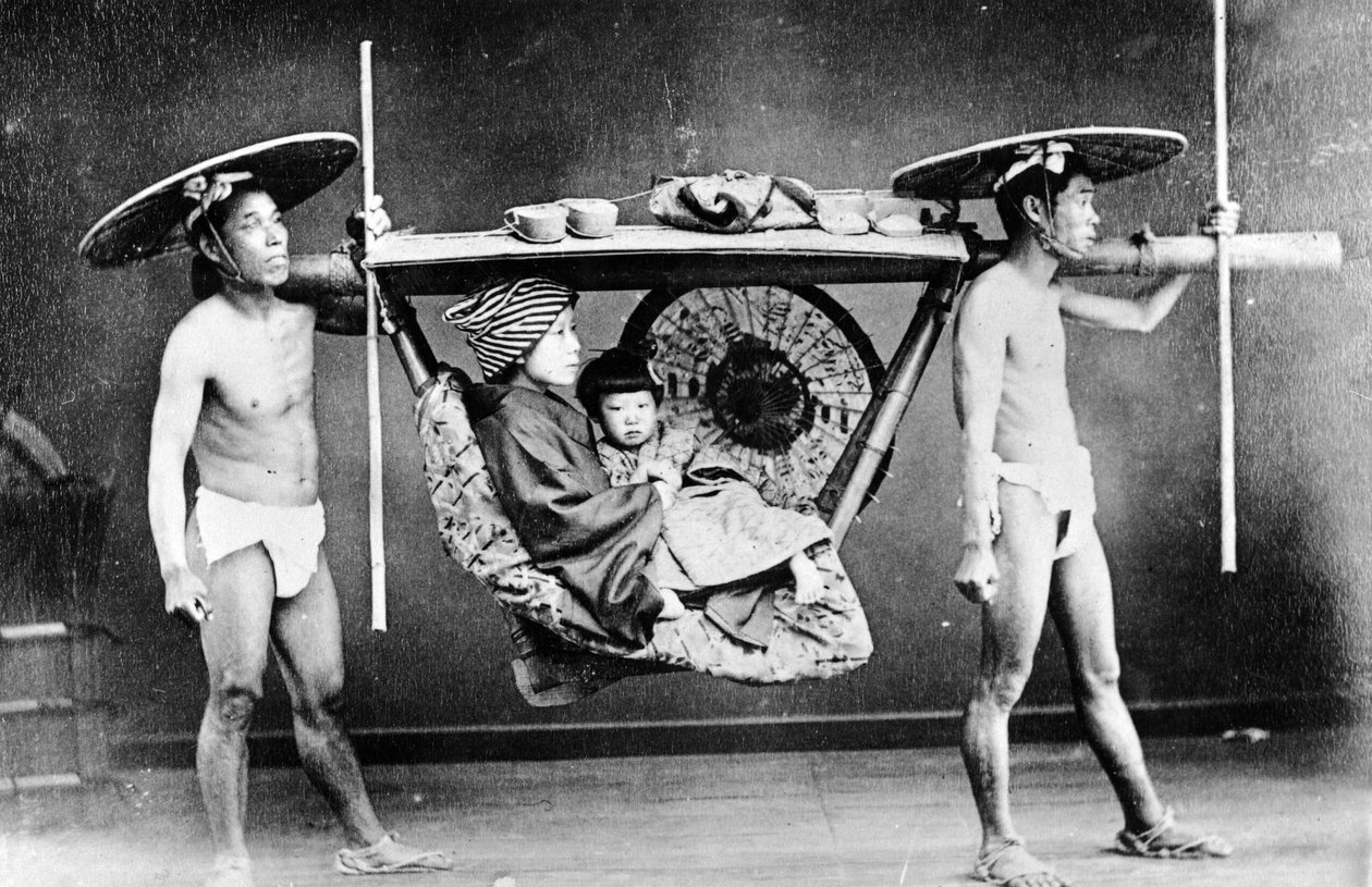 Japansk kull, ca. 1890 av European Photographer