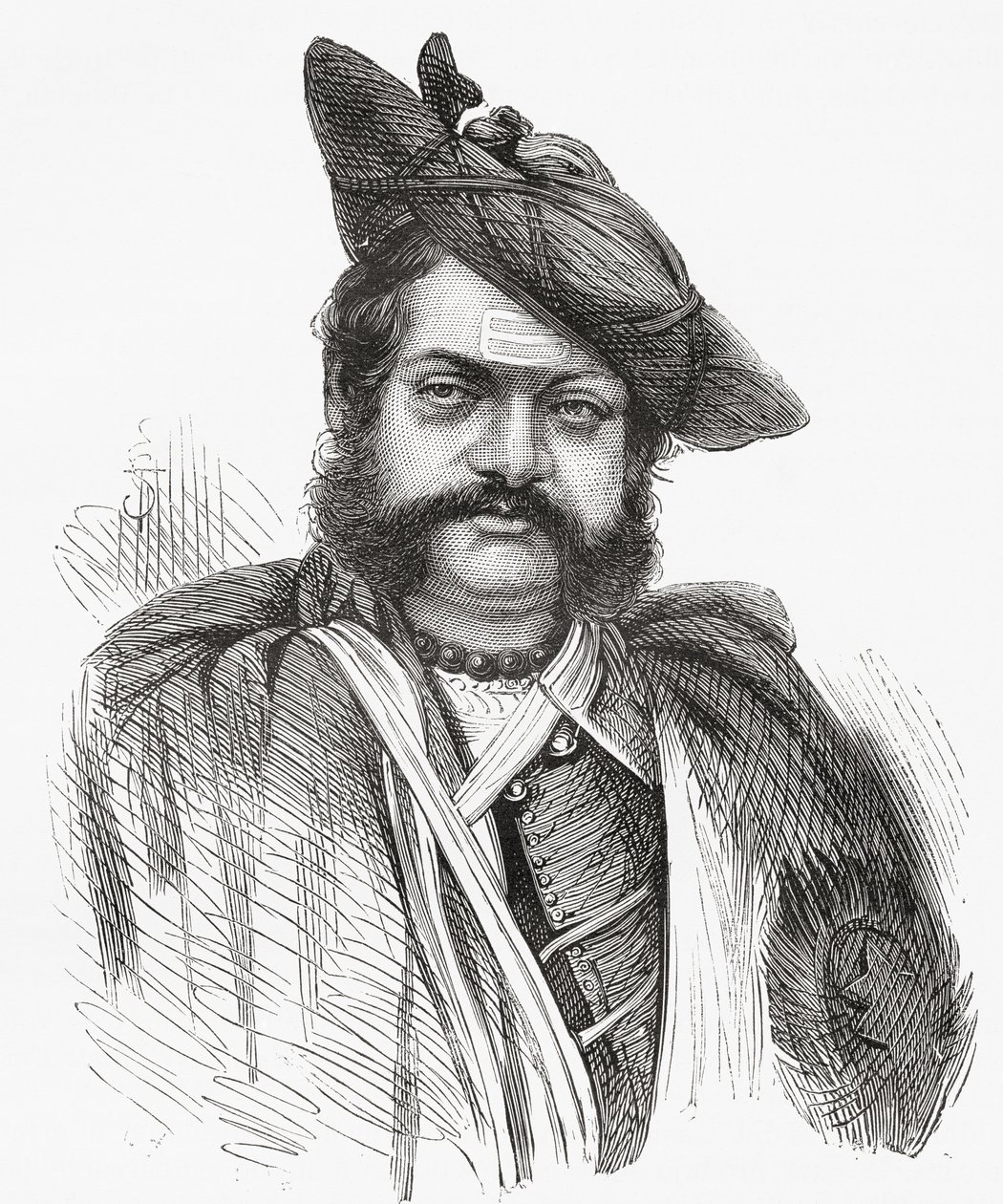 Jayajirao Scindia, Maharajah av Gwalior, illustrasjon fra 
