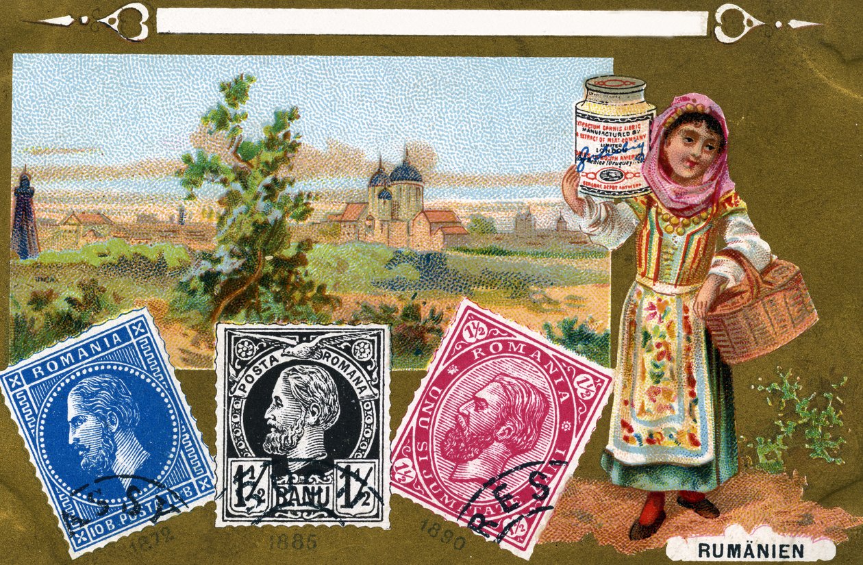 rumenske frimerker, 1897 av European School