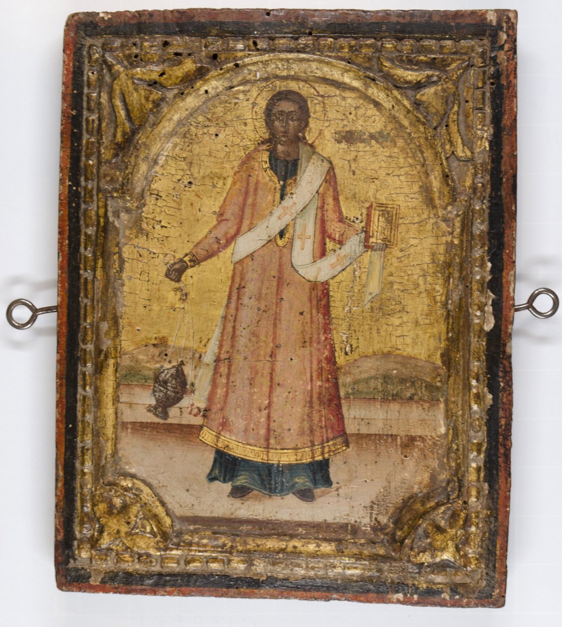 Saint Stephen, 1400-50 (tempera) av European School