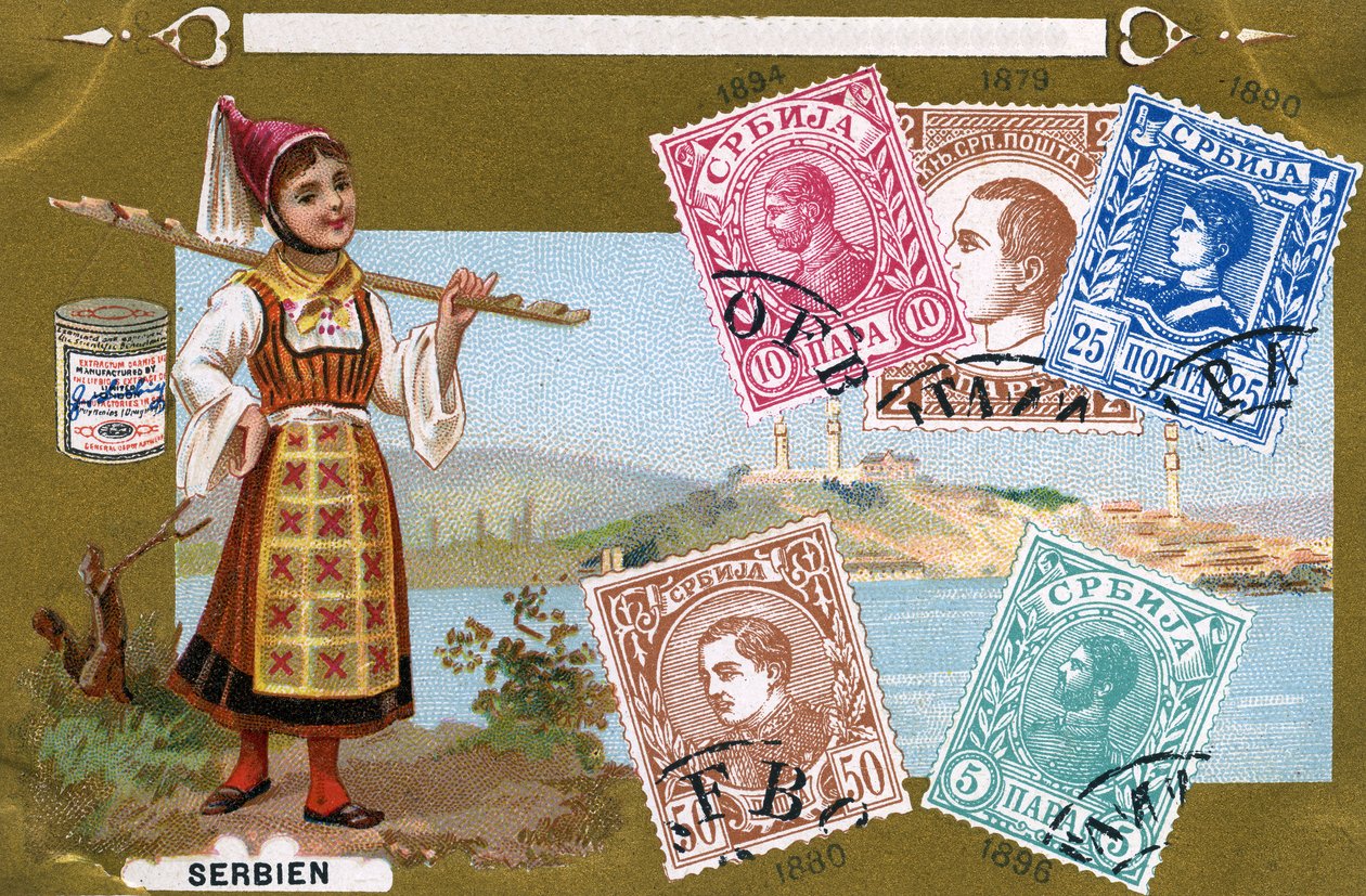 Serbiske frimerker, 1897 av European School