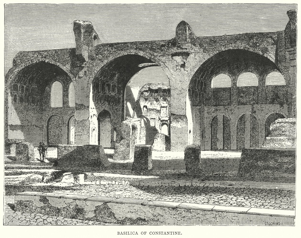 Konstantins basilika (gravering) av European School