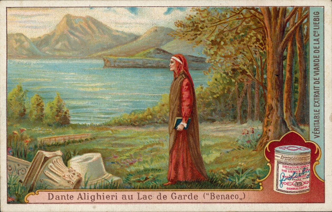 Dante ved Gardasjøen (kromolitho) av European School