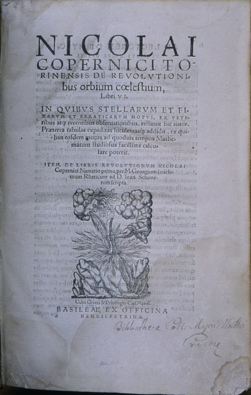 Frontispice fra den andre utgaven av De Revolutionibus Orbium Coelestium av Nicholaus Copernicus (trykt bok) av European School