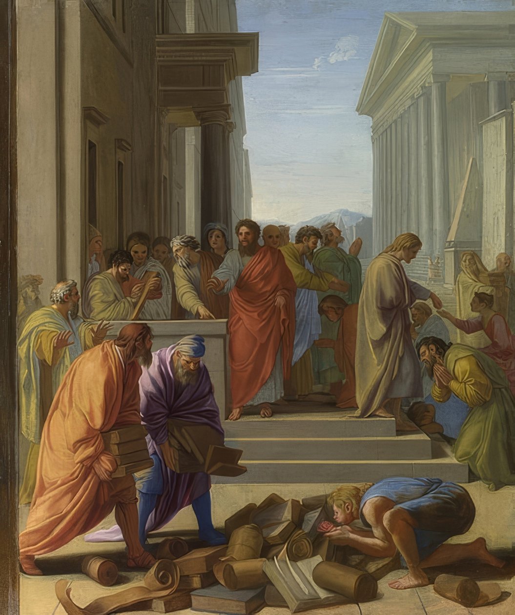 Apostelen Paulus forkynner i Efesos. 1649 av Eustache Le Sueur