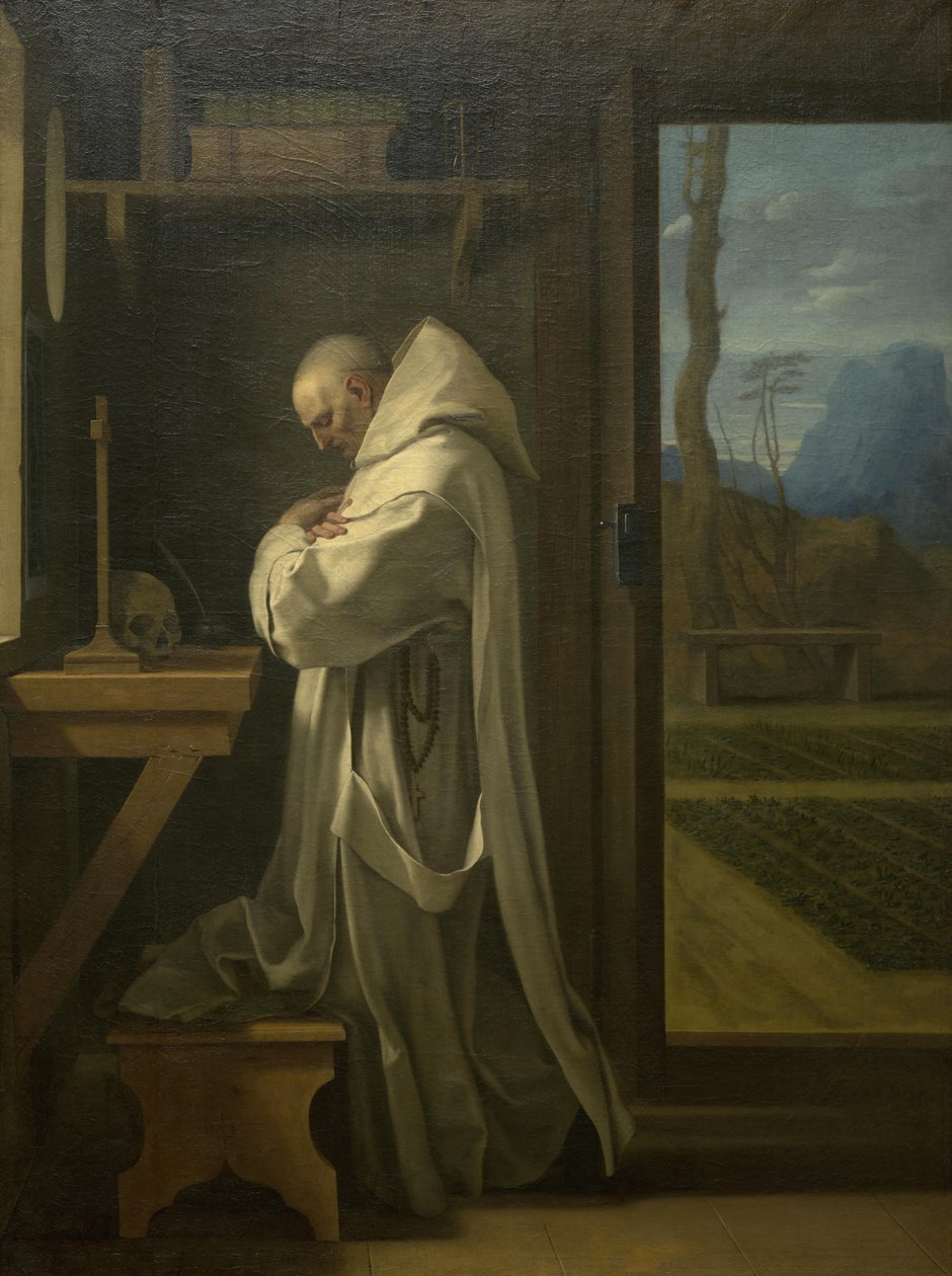 Den hellige Bruno i bønn av Eustache Le Sueur