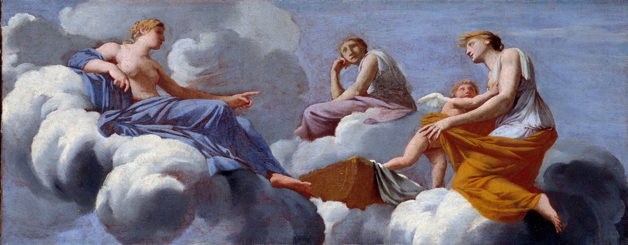 Kjærlighet irettesettelser fra moren hennes søker tilflukt i armene til Ceres av Eustache Le Sueur