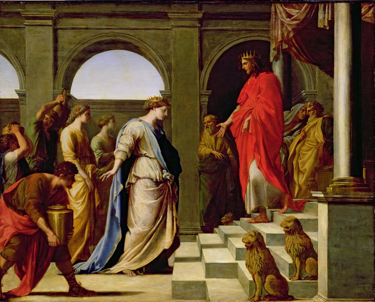 Salomo og dronningen av Saba, 1650 av Eustache Le Sueur