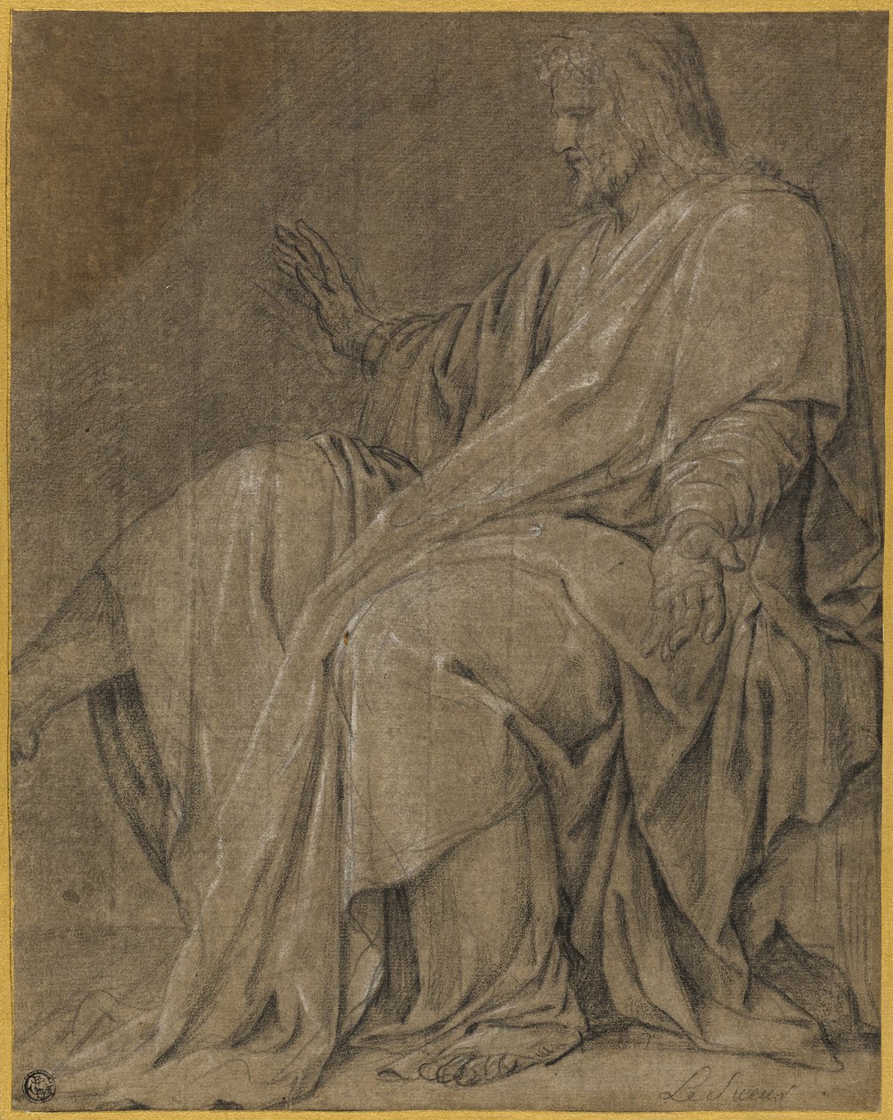 Studie for Saint Louis Healing the Sick av Eustache Le Sueur