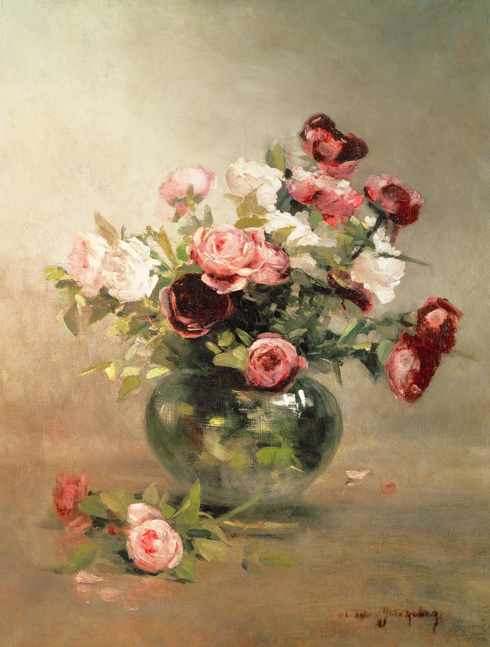 Vase med roser av Eva Gonzalès