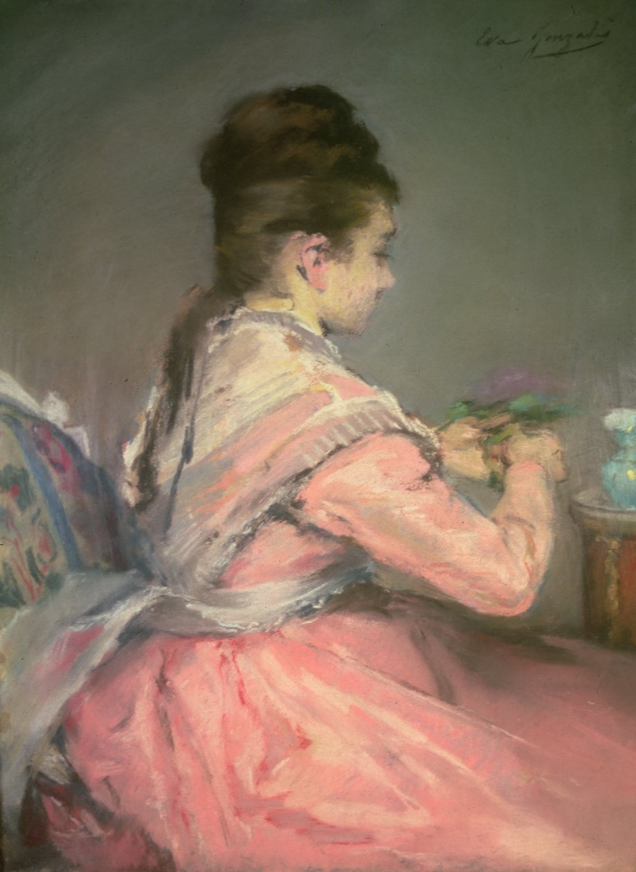 Bukett med fioler (pastell) av Eva Gonzalès