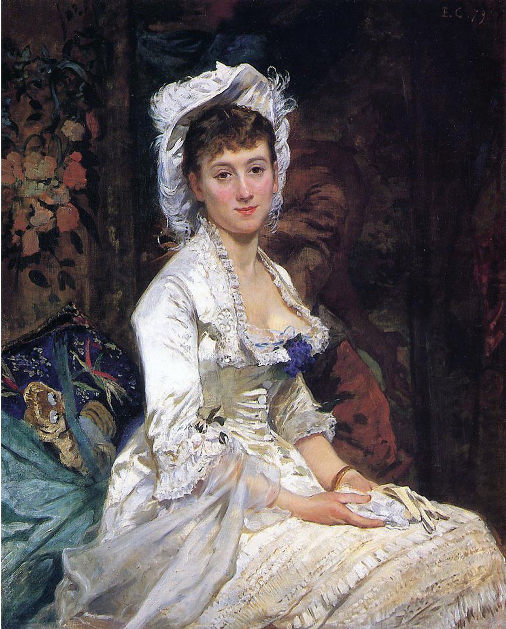Kvinne i hvitt, 1879 av Eva Gonzalès