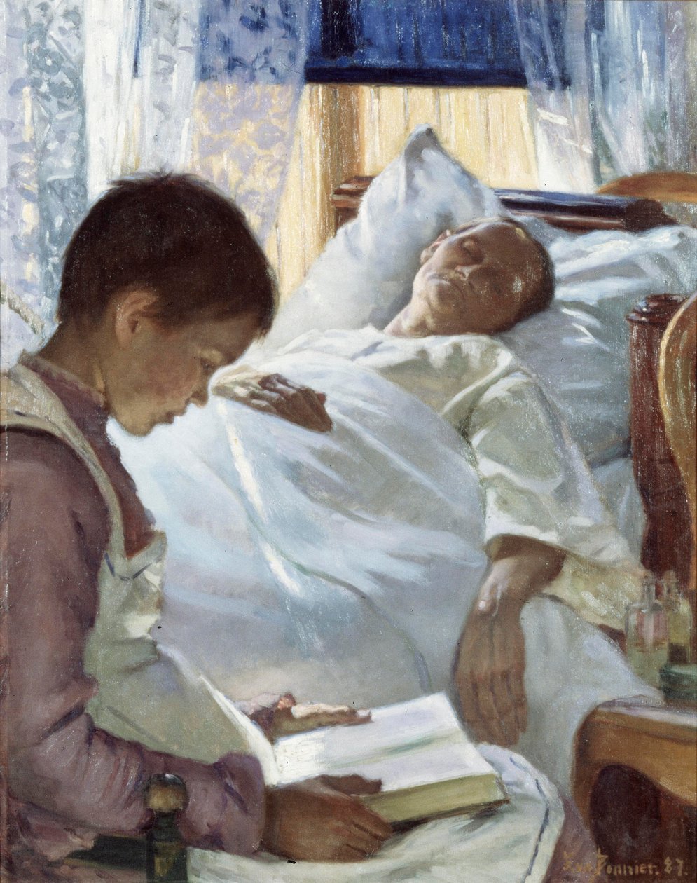 Refleksjon i blått, 1887 av Eva Bonnier