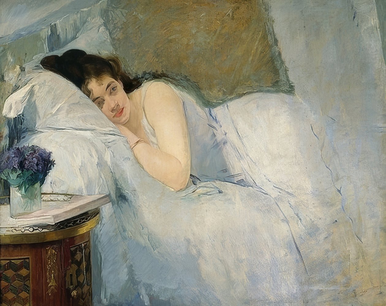 Våknende jente. Rundt 1877/78 av Eva Gonzalès
