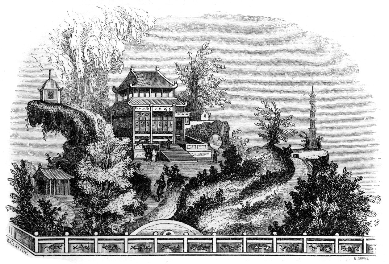 Kinesisk sommervilla, 1847 av Evans