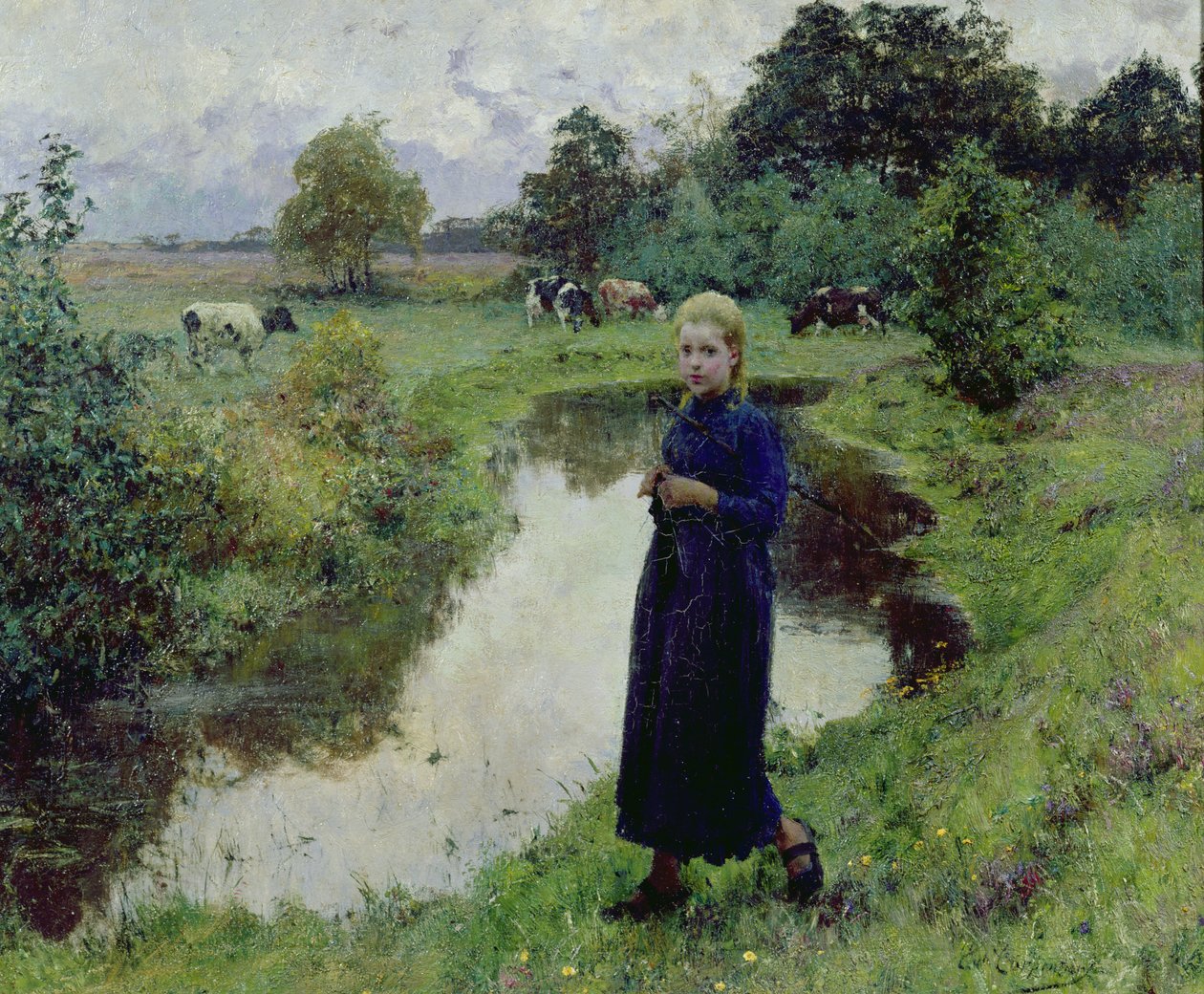 Ung jente i markene, av Evariste Carpentier