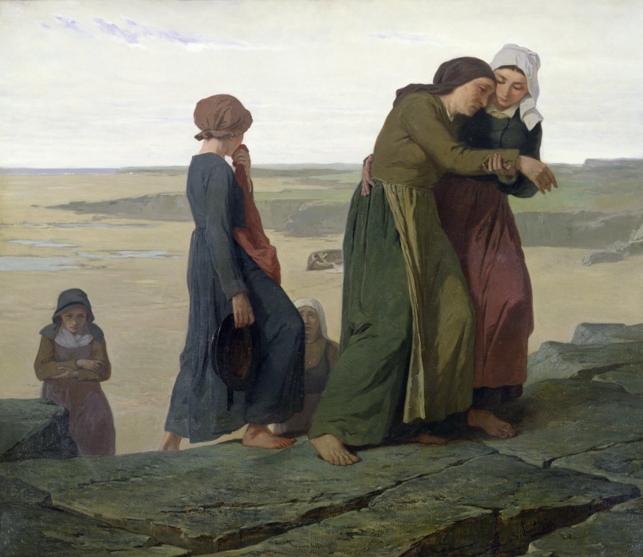 Enken eller Fiskerens familie av Evariste Vital Luminais