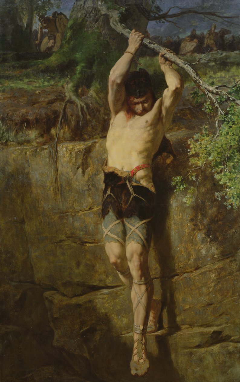 Rømning av en gallisk fange av Evariste Vital Luminais