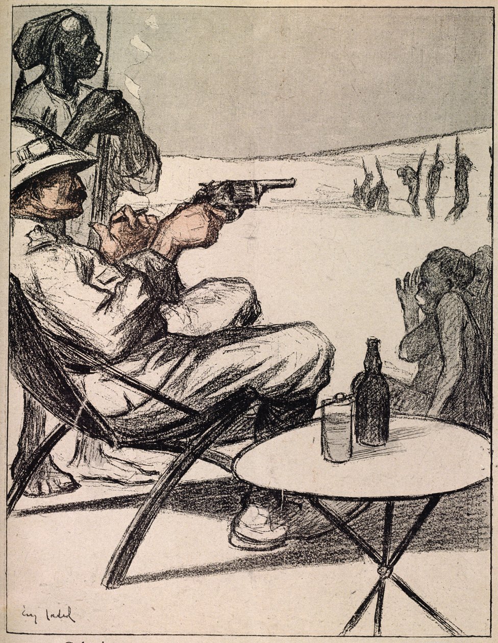 The Colonials, Mens vi venter på forsterkninger jobber vi litt selv fra LAssiette Au Beurre, pub. august 1902 av Eve Cadel