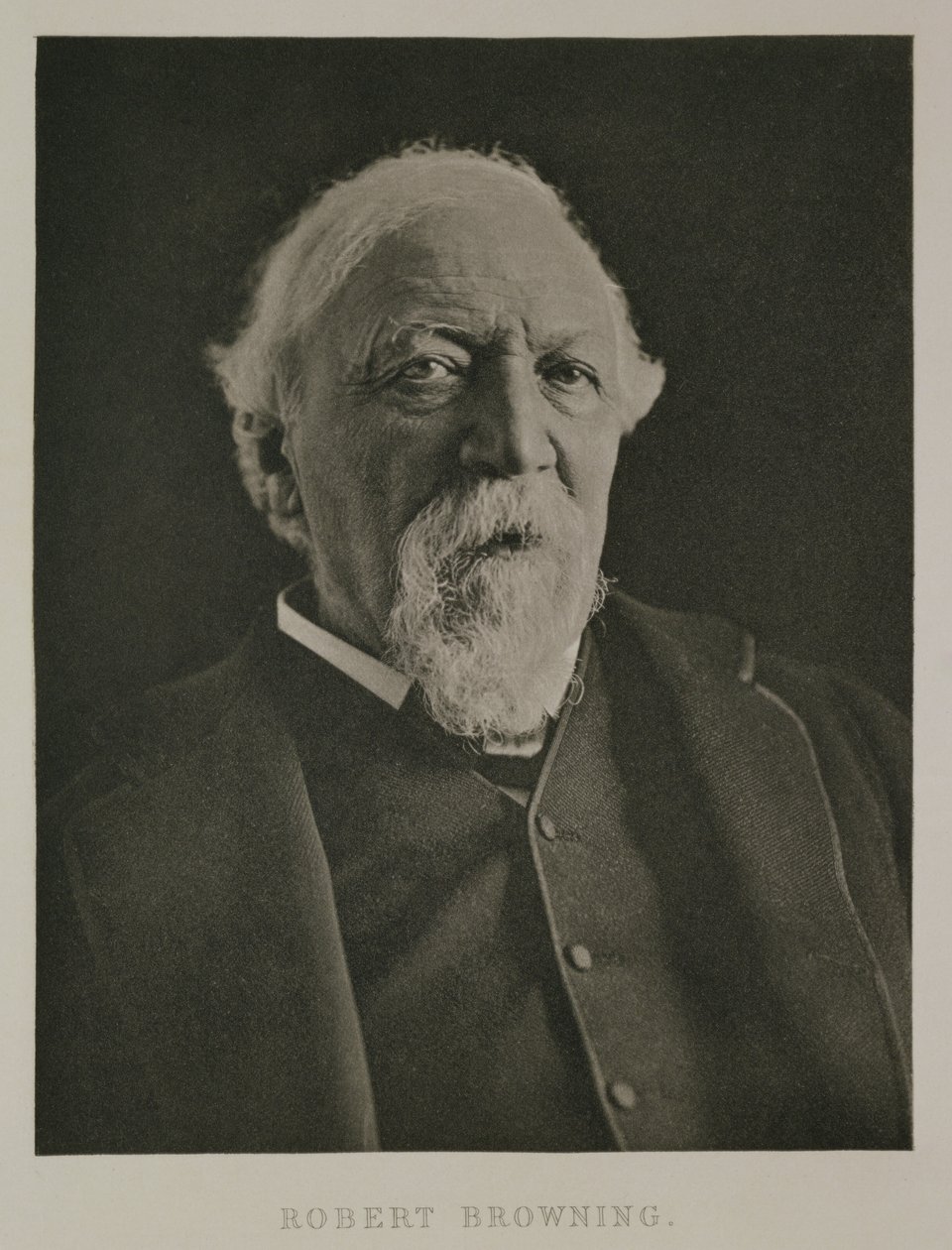 Portrett av Robert Browning (1812-89), ca. 1889 av Eveleen Myers