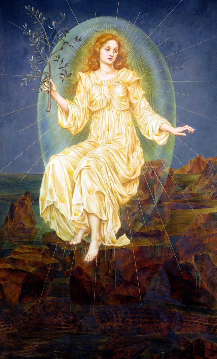 Lys i mørket, 1895 av Evelyn De Morgan