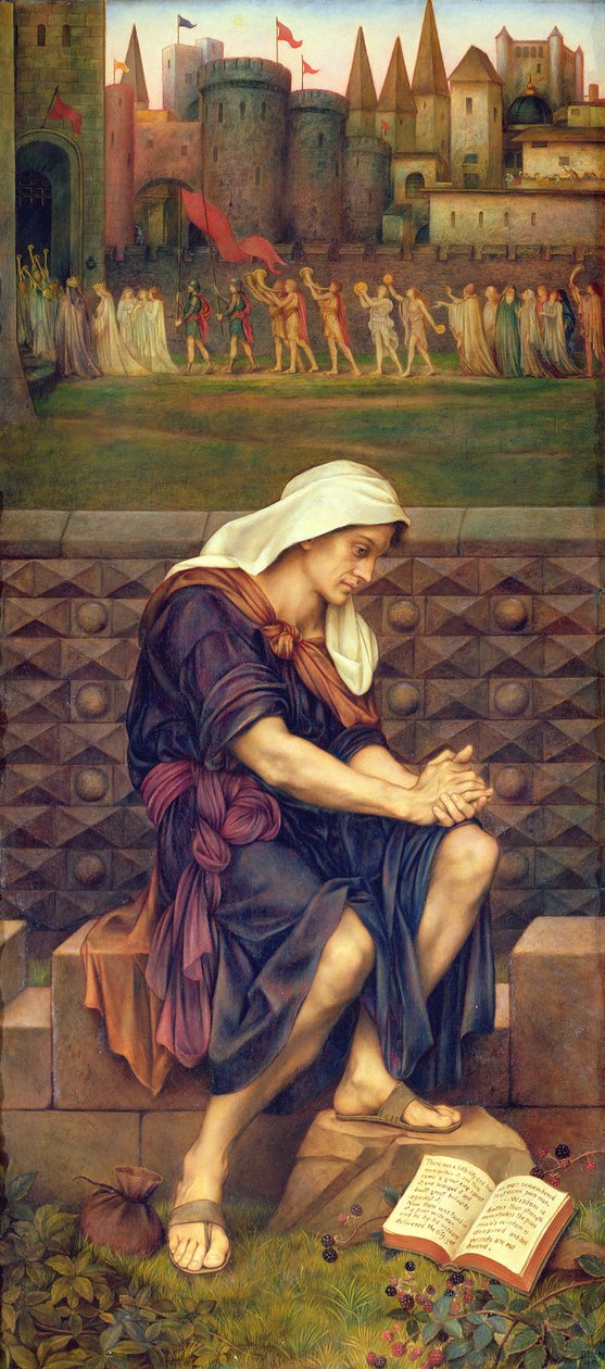 Den fattige mannen som reddet byen, 1901 av Evelyn De Morgan
