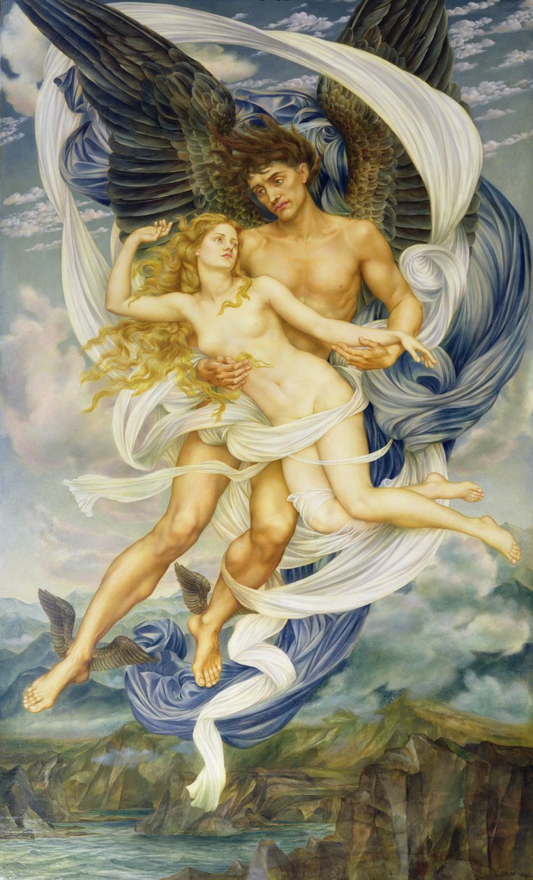Boreas og Oreithyia av Evelyn De Morgan