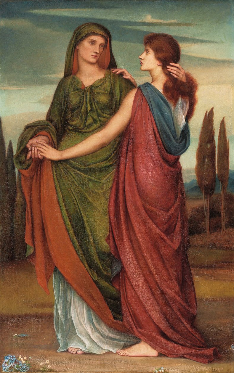 Naomi og Ruth, 1887 av Evelyn De Morgan