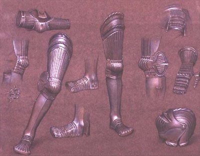 Studie av rustning, nr. 1 (kritt) av Evelyn De Morgan