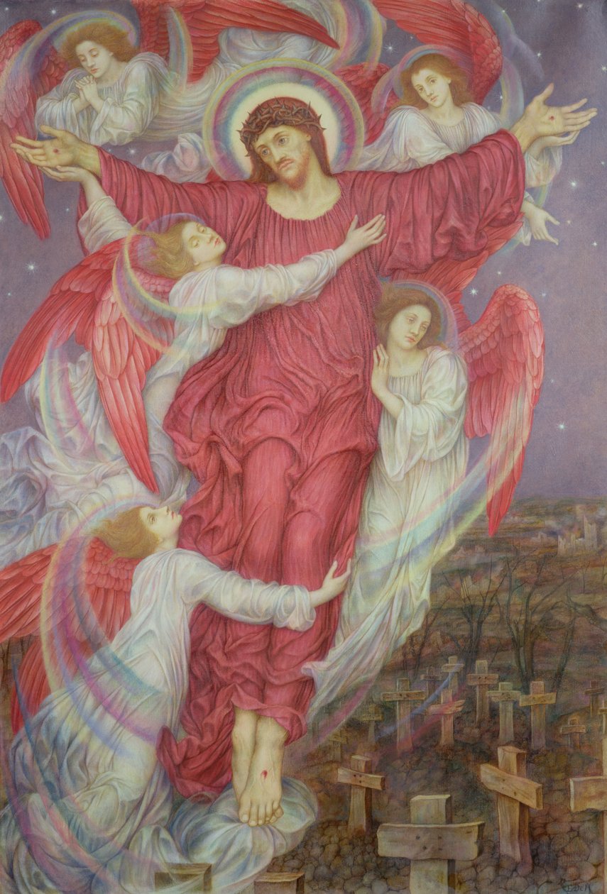 Røde Kors (Allegory of Flanders War Graves), ca. 1916 av Evelyn De Morgan
