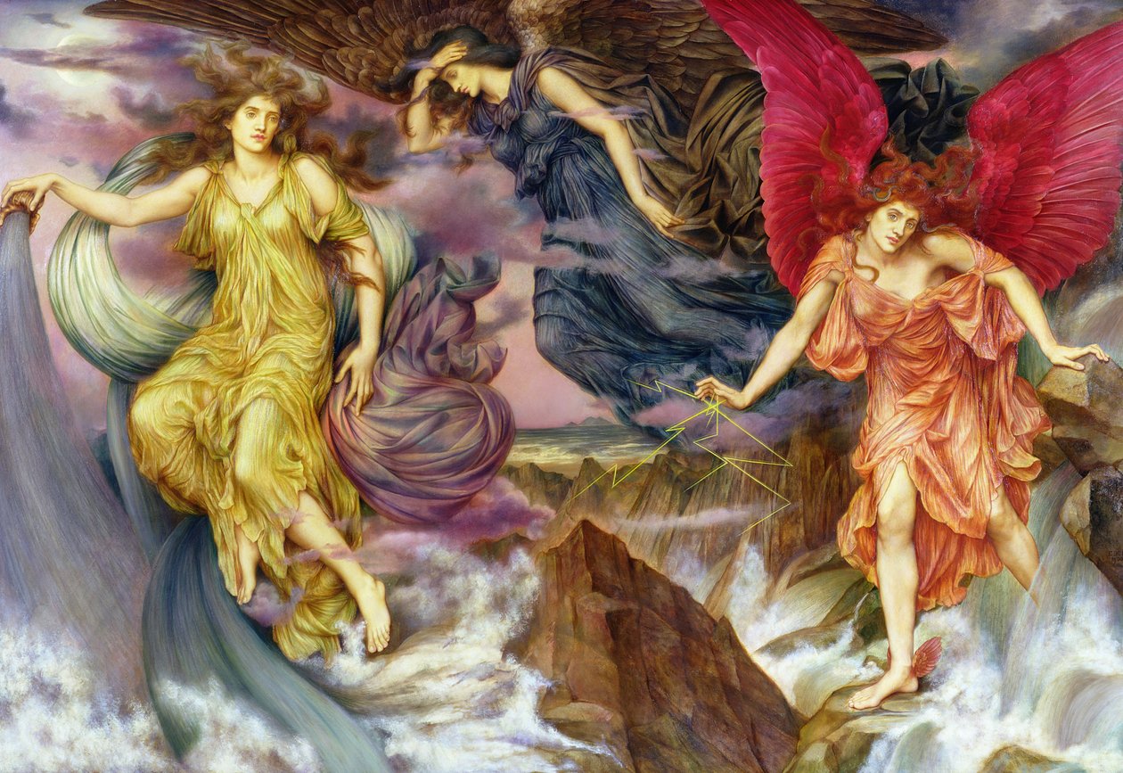 Stormåndene, 1900 av Evelyn De Morgan