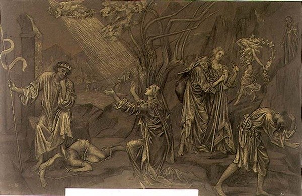 The Valley of Shadows, ca. 1899 (pastell, kritt på papir) av Evelyn De Morgan