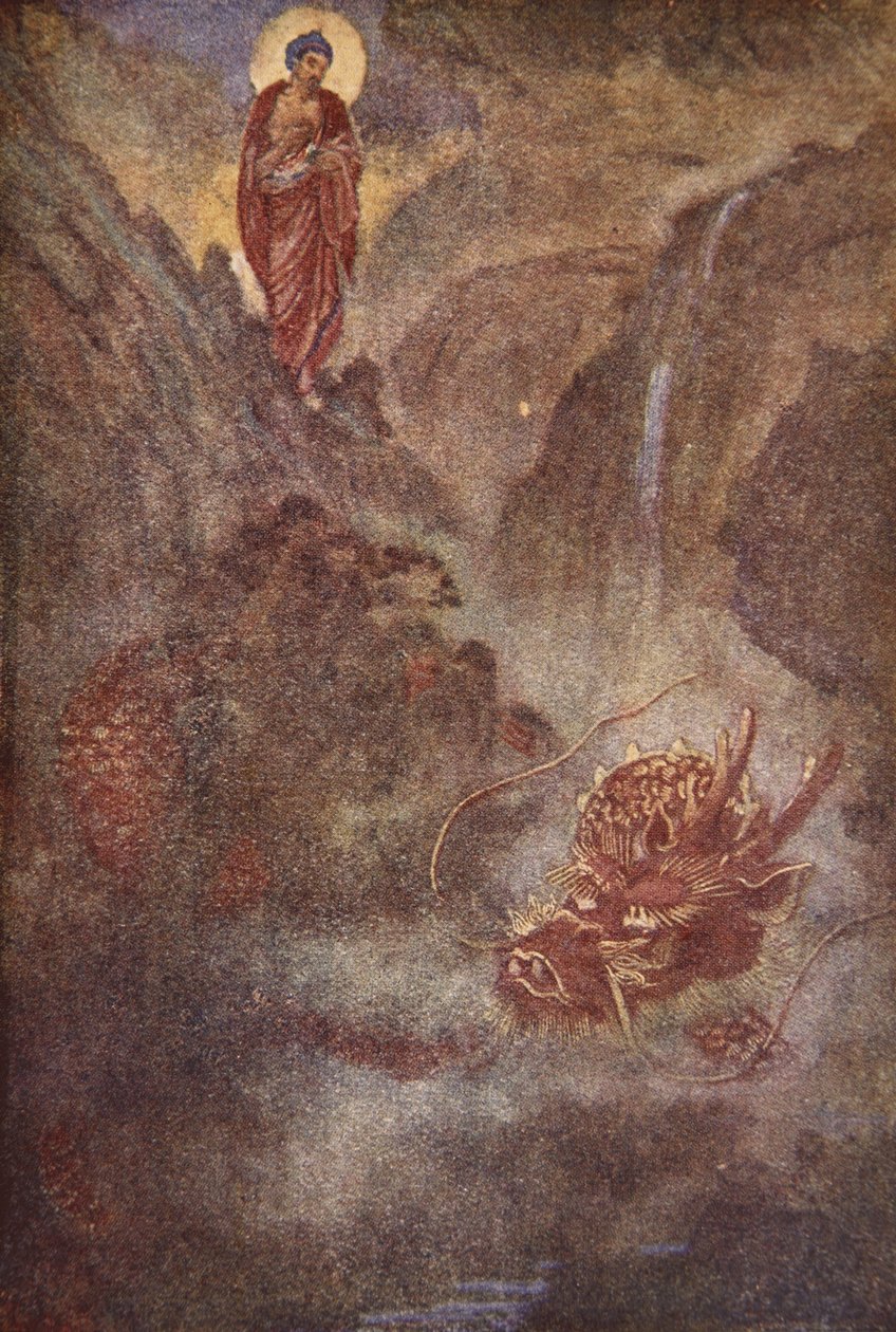 Buddha og dragen, illustrasjon fra 
