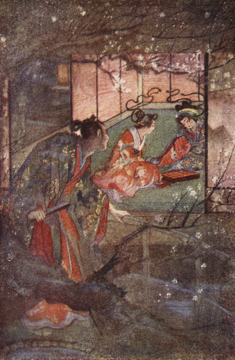 Kato Sayemon i Palace of the Shogun Ashikaga, illustrasjon fra 