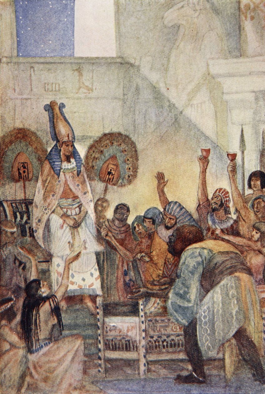 Osiris lurte inn i brystet, illustrasjon fra 