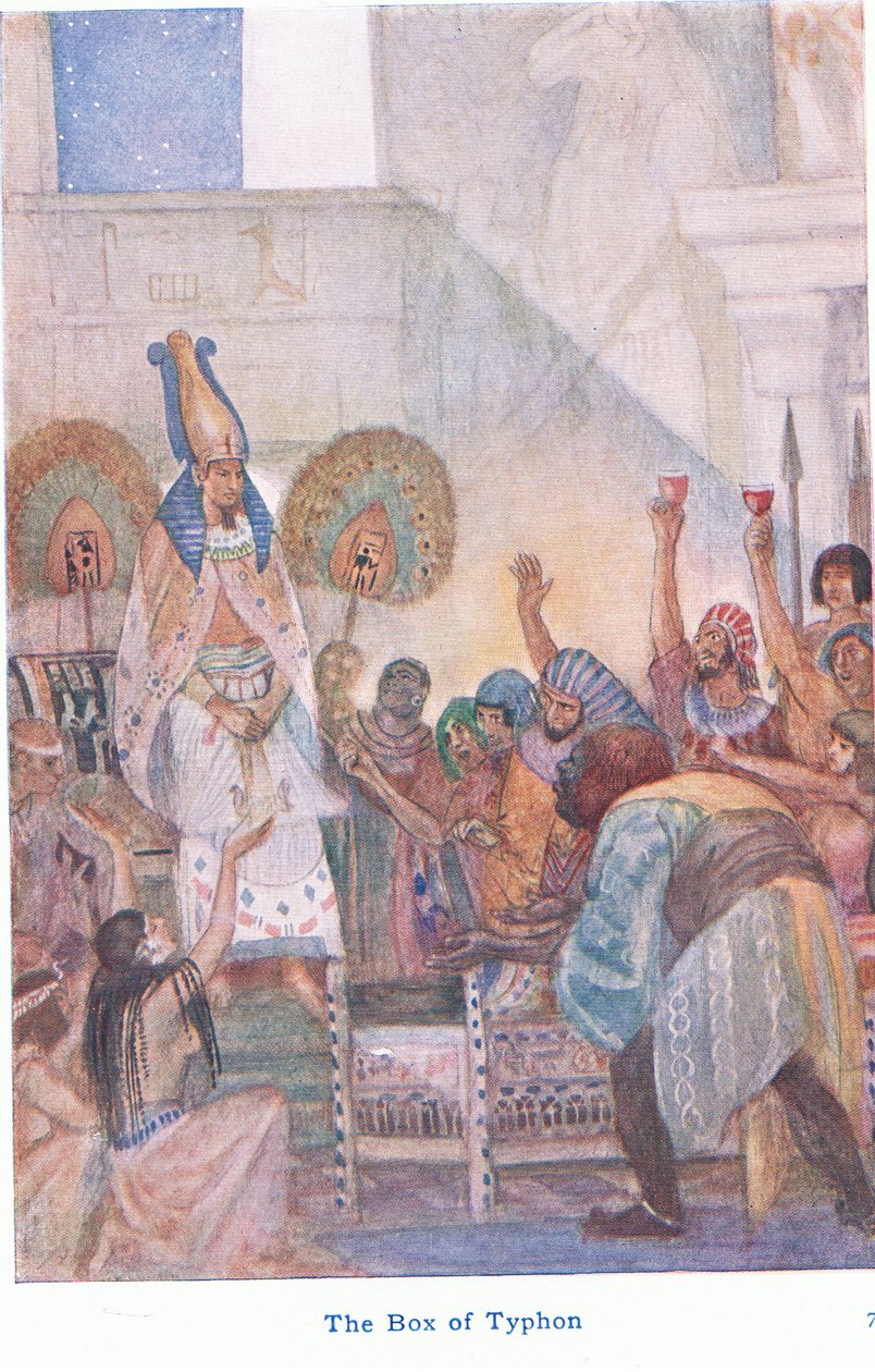 Boksen med Typhon (farge litho) av Evelyn Paul