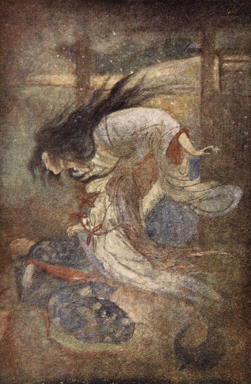 Yuki-Onna, The Lady of the Snow, illustrasjon fra 