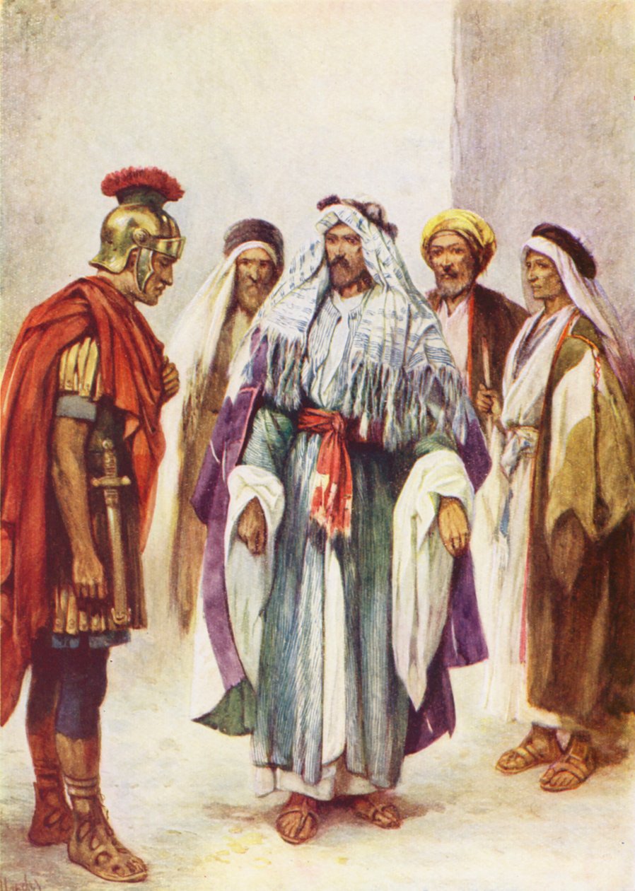 Jesus og høvedsmannen (fargelitografi) av Evelyn Stuart Hardy