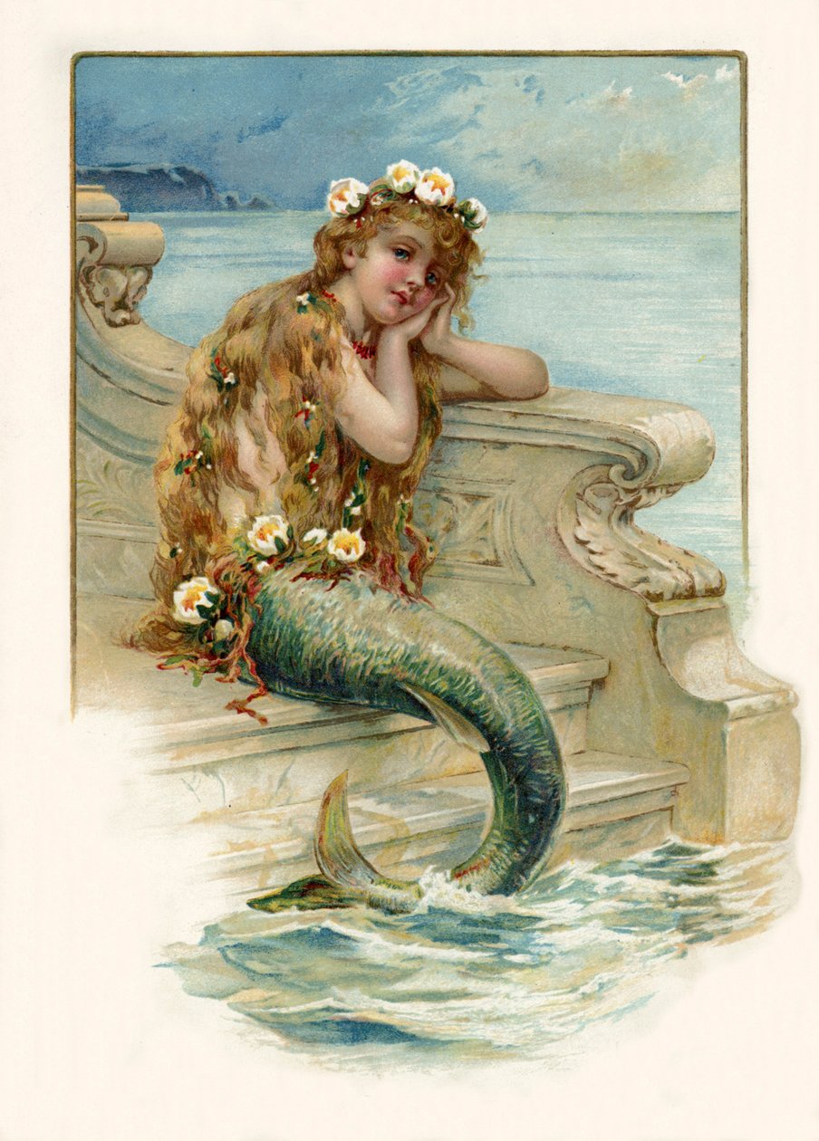 Den lille havfruen (chromolitho) av Evelyn Stuart Hardy