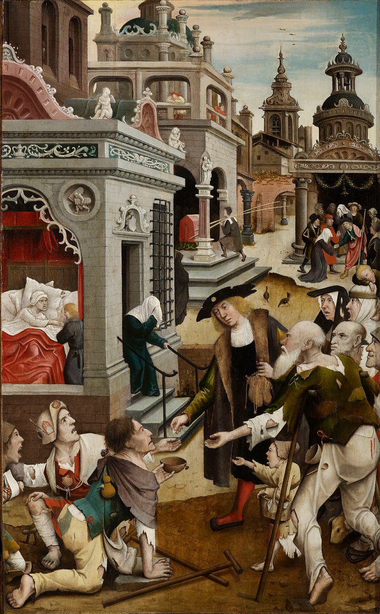 Scene fra livet til Saint Roch, 1517. av Everaert Orley