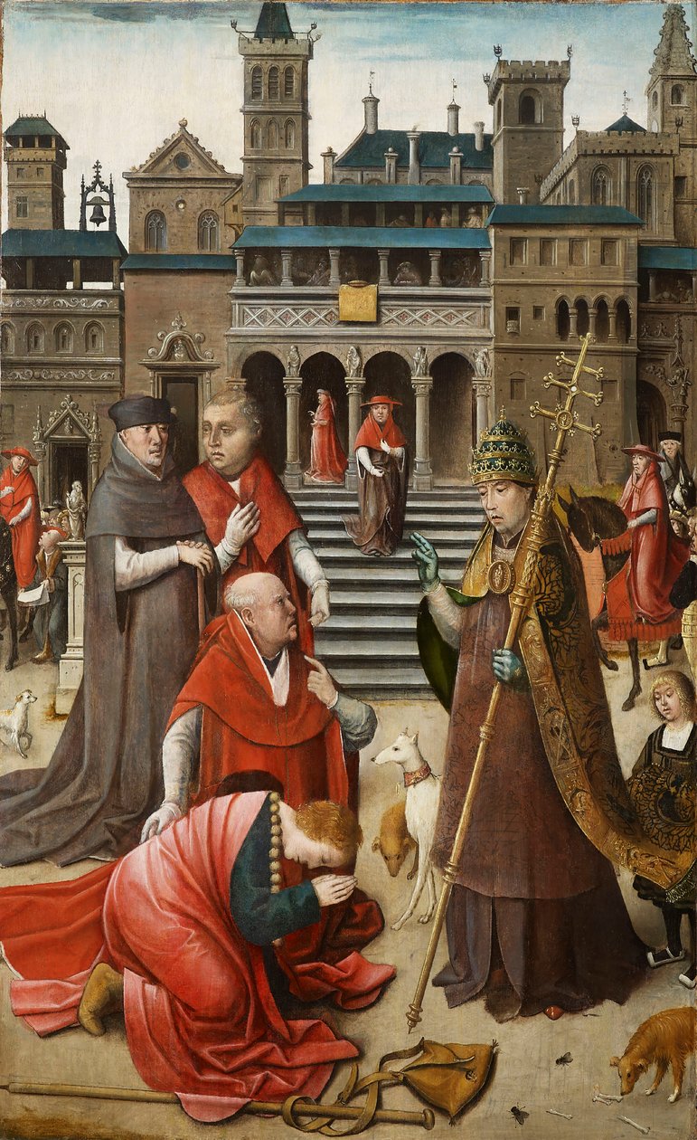 Scene fra livet til Saint Roch, 1517. av Everaert Orley