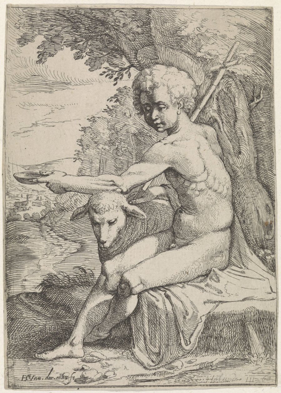 Døperen Johannes i ørkenen av Everard Crynsz. van der Maes