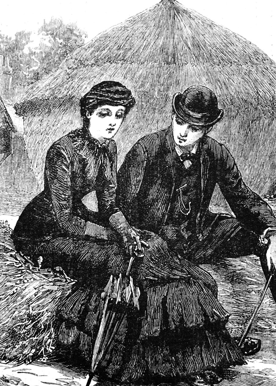 Et ungt par som sitter sammen av Everard Hopkins