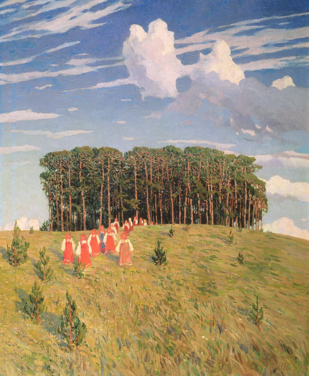 Slavisk feiring, 1911 av Evgeny Ivanovich Stolista