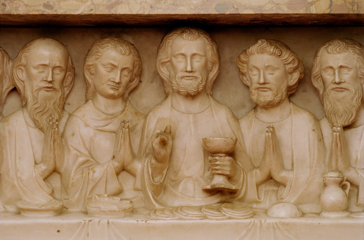 Nattverden, detalj ca. 1340 (se også 252648) (marmor) av Evrard d