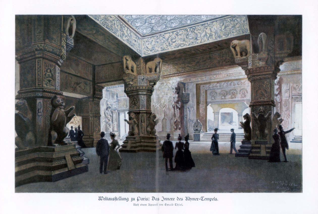 Khmer-tempelet, verdensutstillingen i Paris, 1889, 1900. av Ewald Thiel