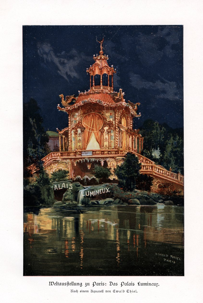 Palais Lumineux Luminous Palace, Paris Universal Exposition, 1900. av Ewald Thiel