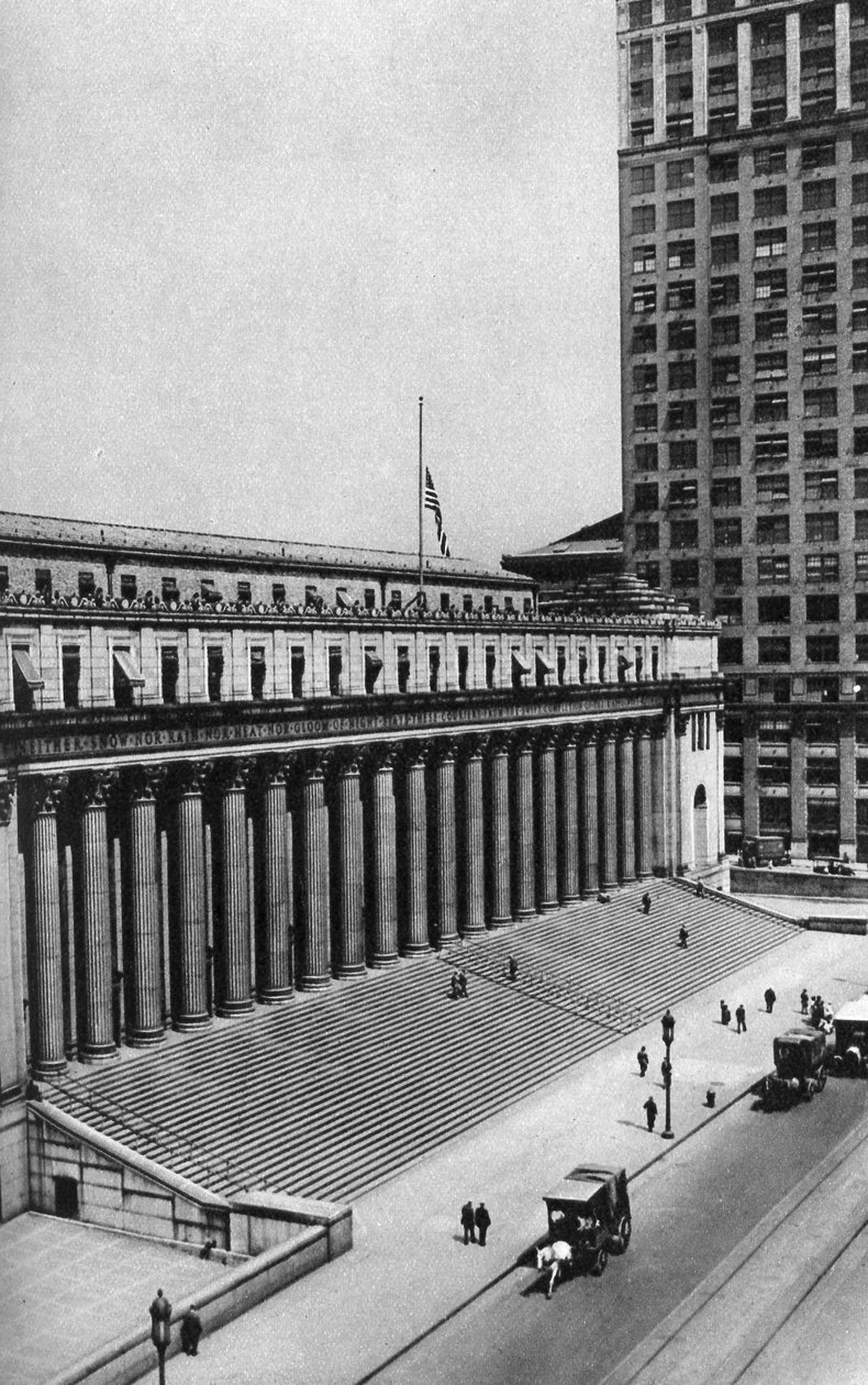 James Farley postkontorbygning, New York City, USA, ca 1930-tallet. av Ewing Galloway