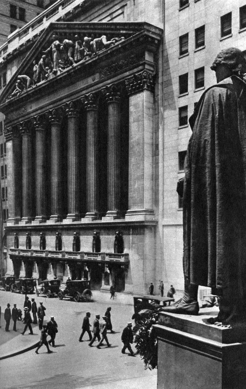 New York Stock Exchange, New York City, USA, ca 1930-tallet av Ewing Galloway